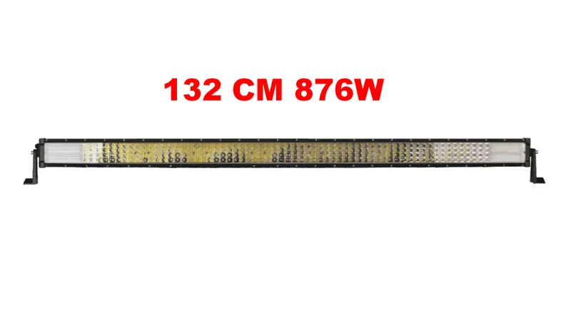 132 См 876W Мощен 7D 7Д Led Bar Лед Диоден Бар Прожектор 12V 24V 4 Редов - 0