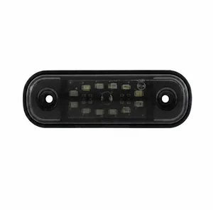 Червена LED Габаритна светлина / маркер - Опушен 12 диода 12V-24V