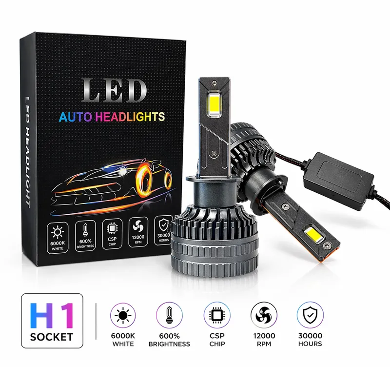 Комплект LED крушки H1 – 12V-24V 60W 6500LM 6000K CANBUS без грешки - 0