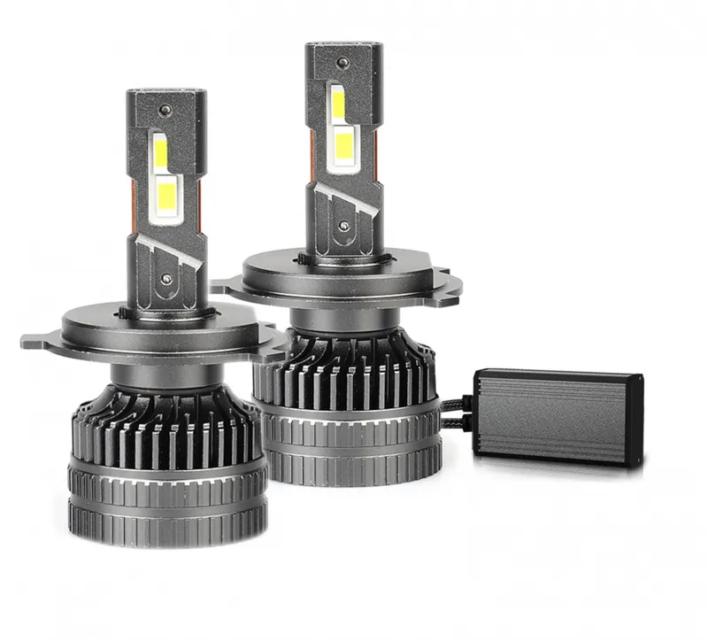 Комплект LED крушки H4 къси/дълги светлини – 12V-24V 60W 6500LM 6000K CANBUS без грешки - 0