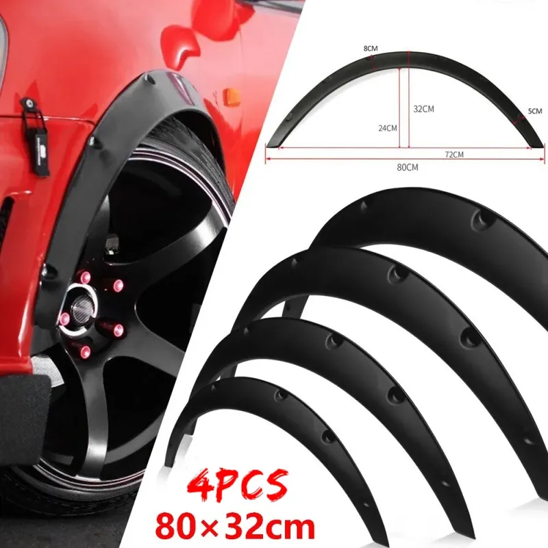 Разширители Раздувки Вежди за Калници PVC предни + задни 4 броя 1КТ 80 x 32 cm - 0