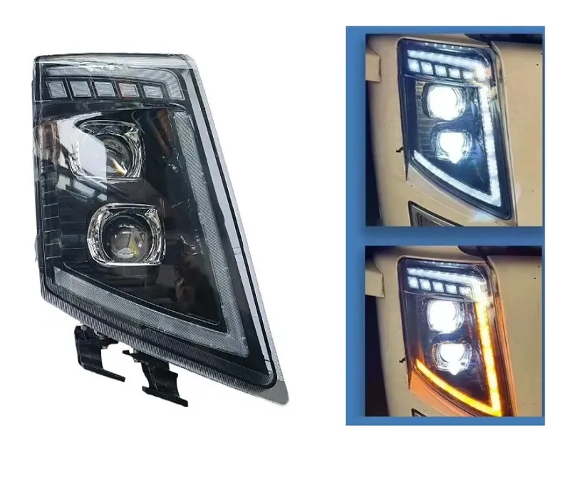 Десен LED диоден преден фар с DRL дневна светлина къси-дълги мигач за камион Volvo FH13 FH16 FM460 FH500 24V OEM: 21035634/21323101 - 0