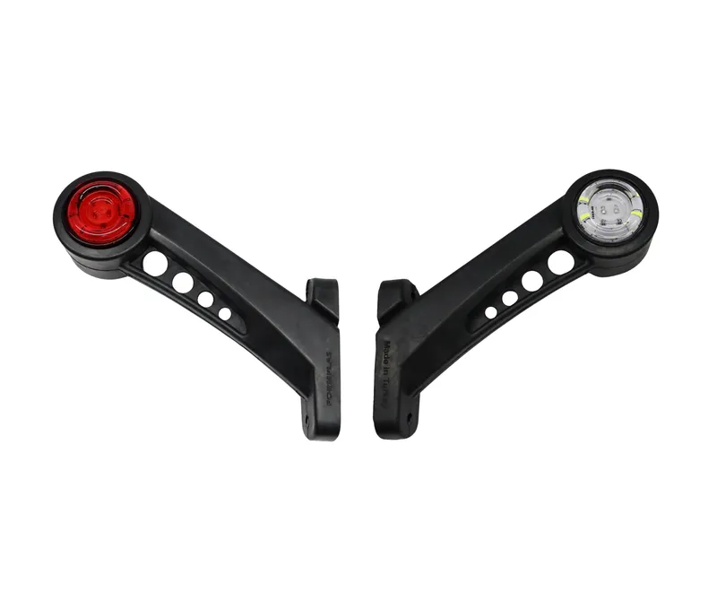 Комплект LED Габаритни светлини тип рогче - Бял / Червен 180мм 12V-24V - 0