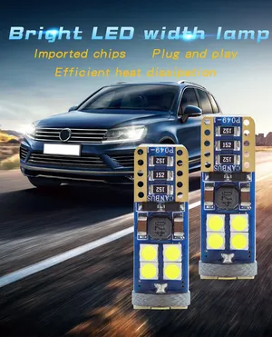 Комплект от 2 броя T10 Led крушки в блистер 12 SMD светодиода, W5W, Canbus, 12V - 24V , бяла светлина 6000K