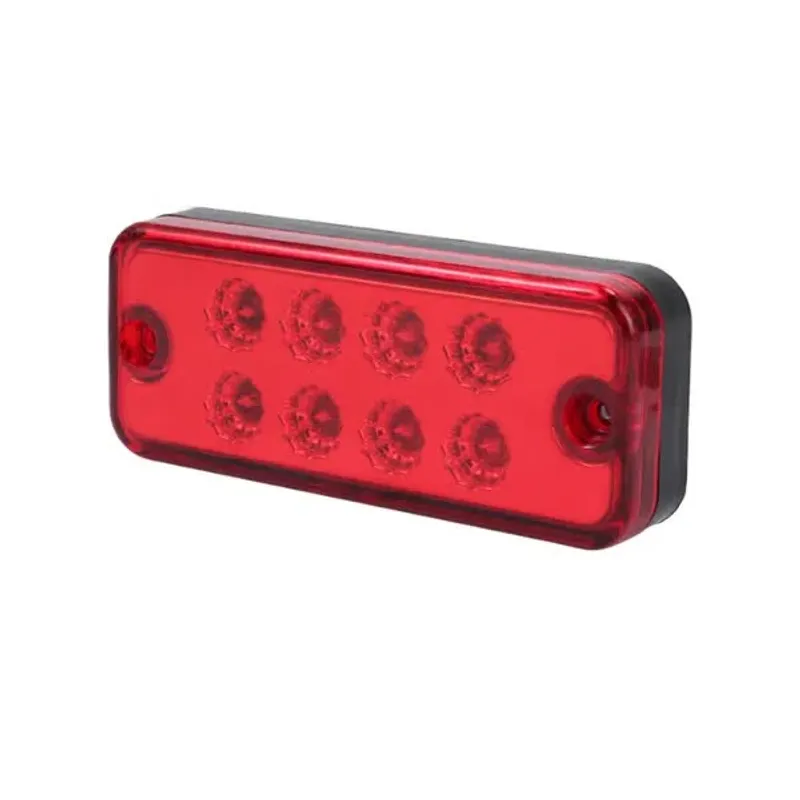 Червен LED Габарит / Светлина / Токос, с 8 диода - 24V - 99mm x 40mm - 0