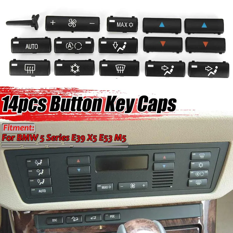 Комплект Бутони Копчета За Климатик Климатроник БМВ BMW 5 Серия X5 E53 E39 - 0