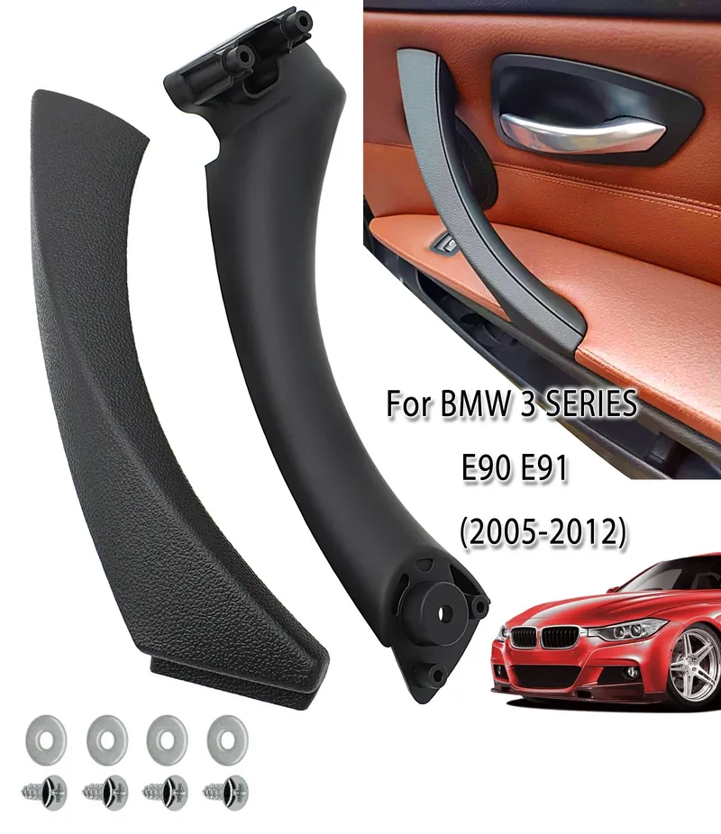 Вътрешна интериорна дръжка за врата за BMW E90 E91 2005-2012г. дясна черна - 0