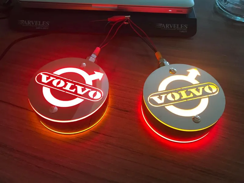 Комплект от 2бр Светодиодни LED Лед Габарити Обеци 24V оранжево-червено VOL - 0