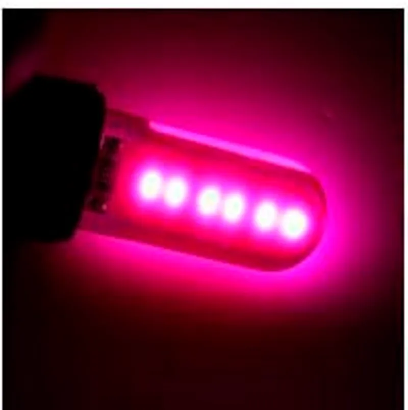 LED Лед Диодни Крушки За Габарит, Т10 W5W, COB 12-Core, 12V, Лилава, Canbus - Error free , Без грешки - 0