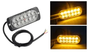 12 LED ЛЕД Аварийна Лампа За Пътна Помощ, Жълта Блиц Светлина, Мигаща