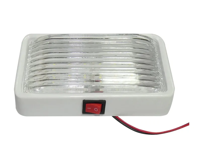 1 брой LED Интериорна Вътрешна Лампа Плафон Таван Правоъгълна 12V За Кола Камион Бус Каравана Кемпер - 0