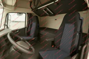 Комплект 1+1 тапицерия от еко кожа за VOLVO FH12 EURO 5 2006- 2015 - черно
