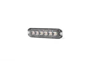 6 LED Жълта Аварийна Лампа Блиц Светлина Мигаща За Пътна Помощ Платформа и др. 10W с 8 режима 8х3 cm. 12-24V