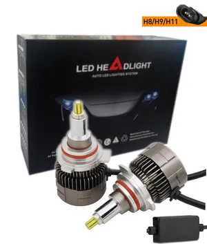 Комплект 3D CSP LED диодни крушки H11 H8 H9 12V 100W 20000lm за фарове Canbus без грешки 360° градуса