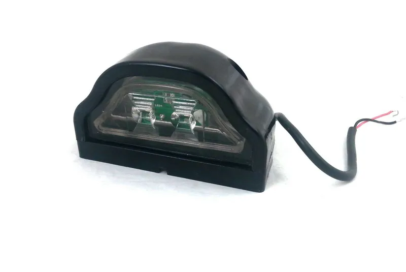 LED Лед Диоден Плафон Oсветление за Регистрационен Номер 12V За Ремарке Бус Каравана Платформа Черен - 0
