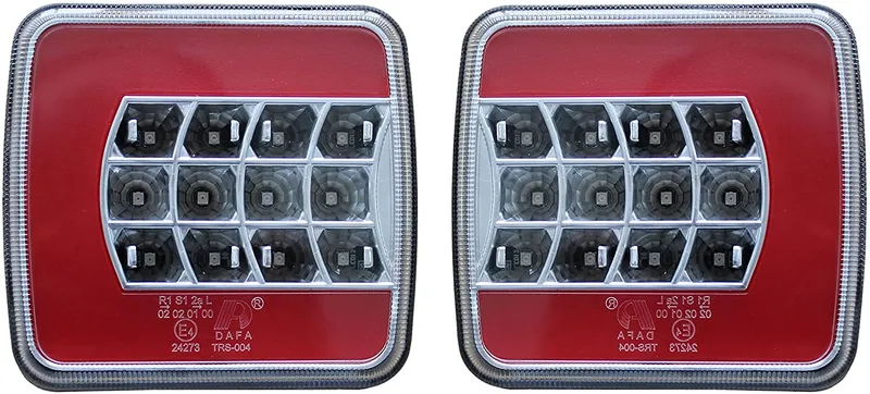 Комплект Стопове Задни Свeтлини С Крушка 12v Подходящи За Бус Камион Ремарке Караванa Платформа Със Сертификат E4 - 0
