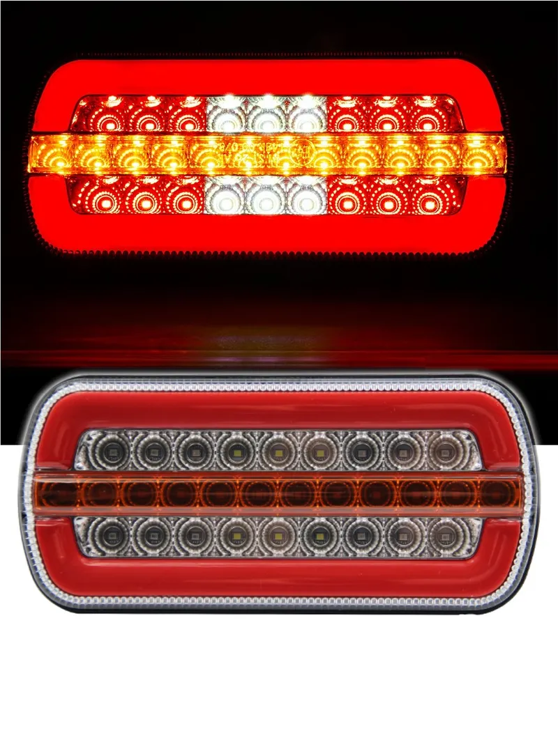 LED Стоп с 4 Функции за Ремарке / Камион – НЕОН габарит, стоп , динамичен мигач, задна светлина, IP67, 12V/24V - 0