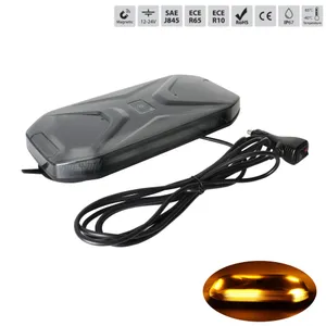 LED аварийна лампа 30W, 68 LED, 20 режима, магнитен монтаж с вендузи, E-Mark E9/E57, R65, IP67, 12–24V, оранжева светлина, опушен корпус