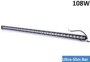 97см 108W Едноредов Мощен Диоден LED Лед Бар Ултра Тънък Халоген Лампа Прожектор 12V 24V за Автомобил АТВ Джип 4х4 Offroad Камион и др.