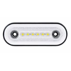 Овален LED габарит 12-24V, бял, 24 LED с неон ефект, 115 x 44 мм