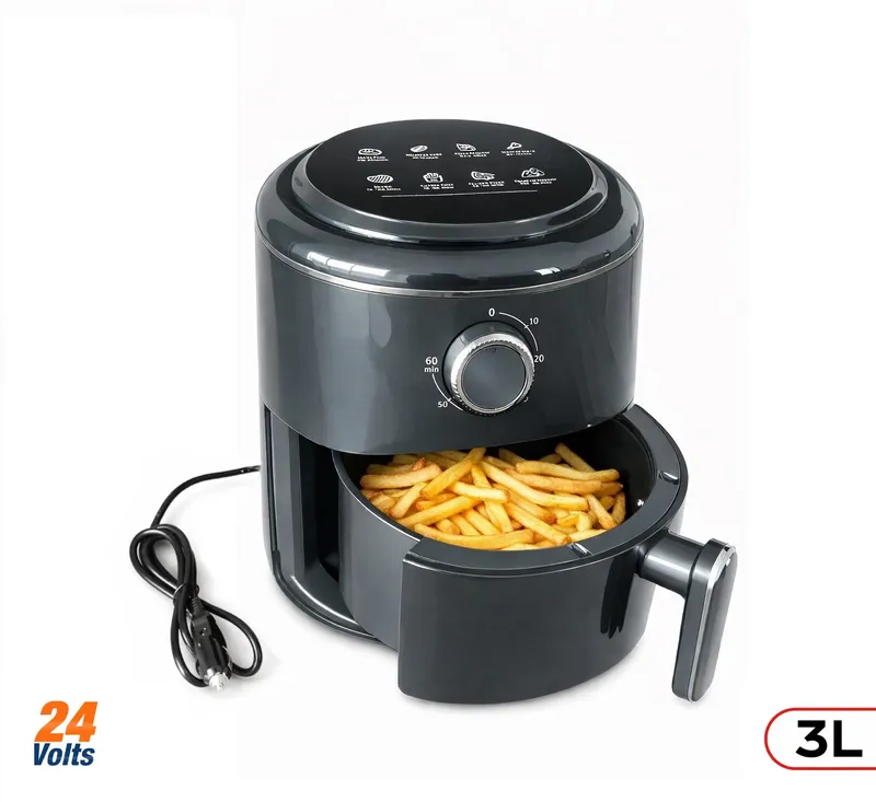 Air fryer - Еър Фрайър 24V, 250W, 3L – Фритюрник с горещ въздух за камиони - 0