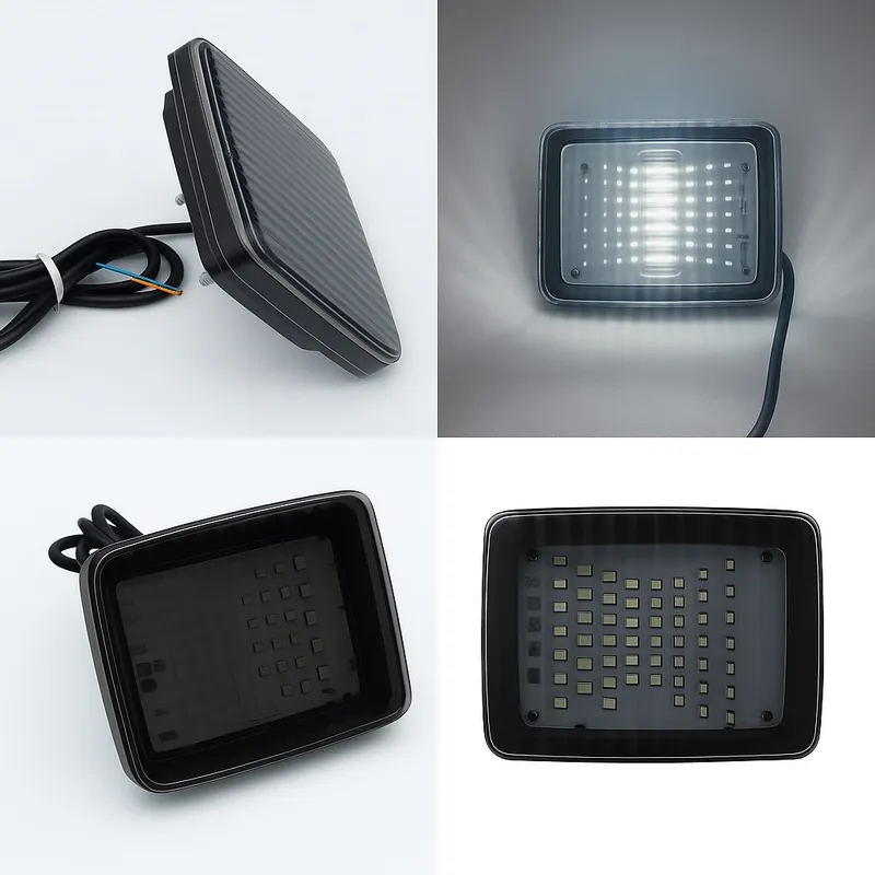 LED бяла задна светлина – габарит с 70 LED диода, 12–24V, опушен - 0