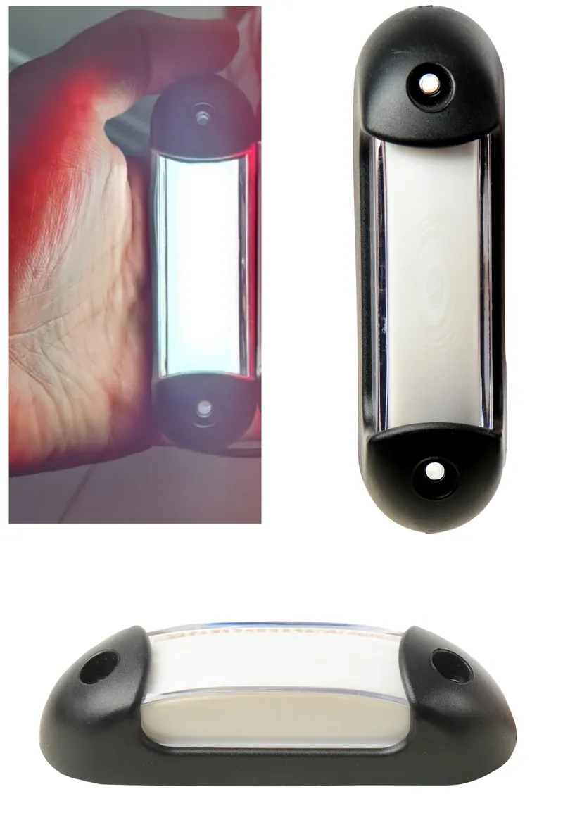 LED габарит, маркер, токос, Бял, Неон ефект, 12V-24V - за ремаркета, платформи, камиони и др. - 0
