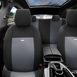 Комплект Тапицерия SelectedFit Flex Design by OTOM текстил – Черно-Светло сиво, за Предни и Задни Седалки