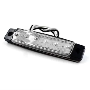 LED габарит бяла светлина с 6 SMD диода – 12V/24V, 93 mm
