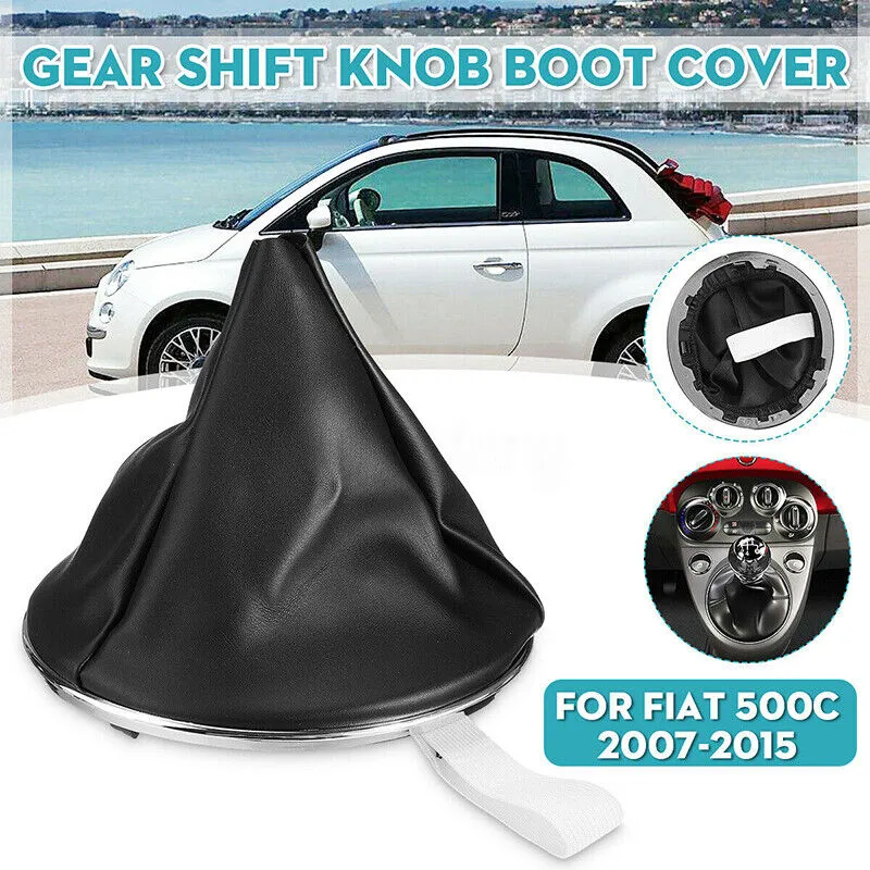 Кожен Маншон Кожух Скоростен Лост от Еко Кожа За Фиат Fiat 500 500C 2007-2015 - 0