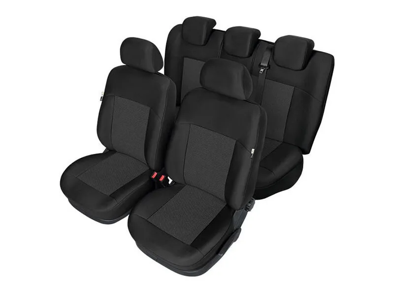 Пълен Комплект Тапицерия Kegel за предни+задни седалки на Toyota Yaris Mk3 2011-2019 Черна Текстил - 0