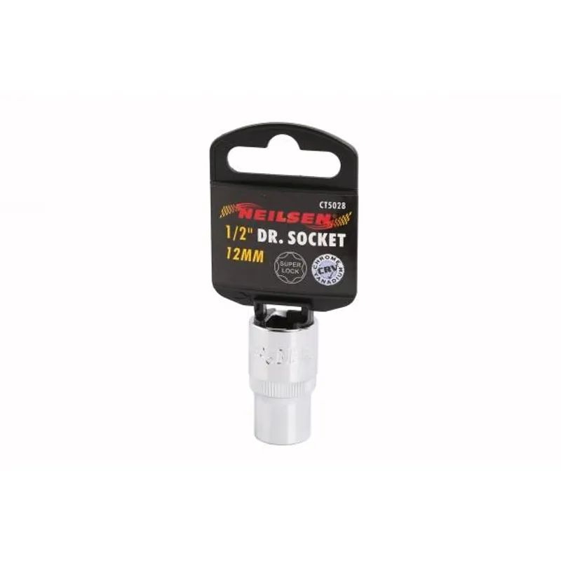 12мм - Вложка Хром Ванадий Super Lock за 1/2 глава - Neilsen Tools - 0