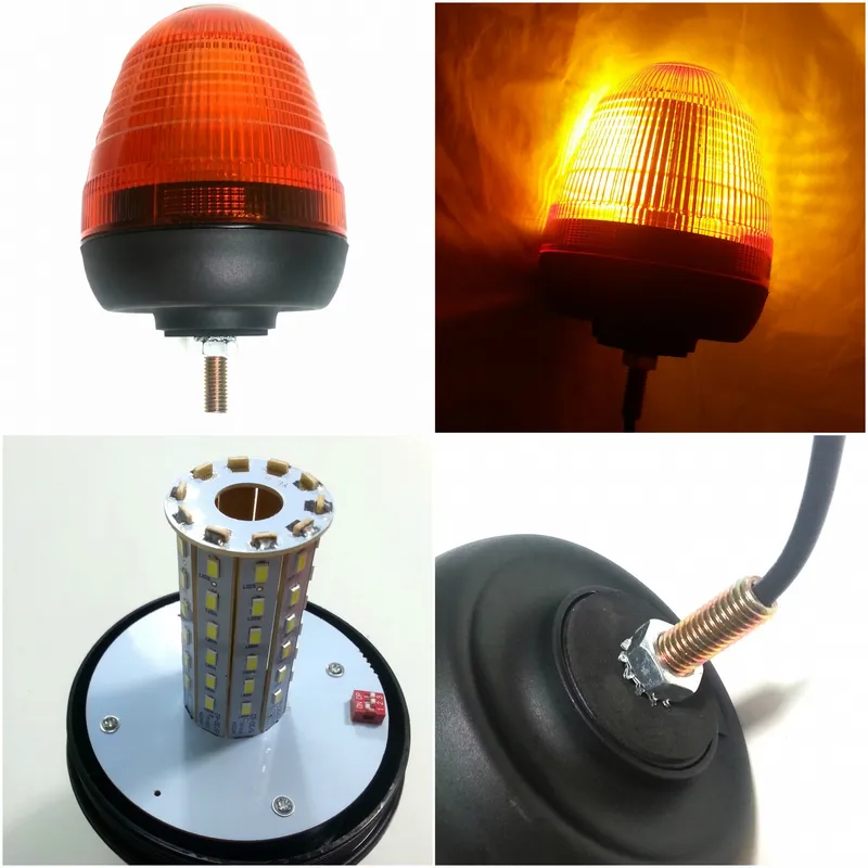 LED ЛЕД Аварийна/сигнална лампа Маяк буркан 12/24V MAR706 - 0