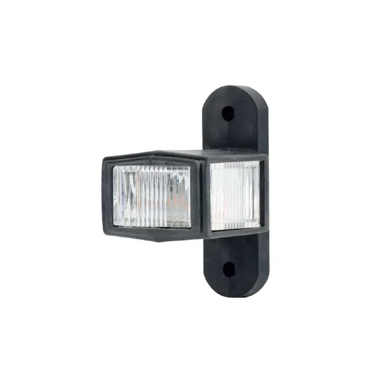 LED Габаритна светлина тип рогче с 3 позиции - Жълт Бял Червен 6 диода 12V-24V - 0