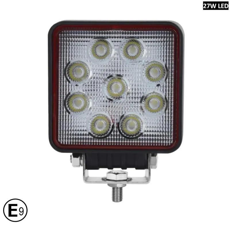 10См 27W Супер Мощен Квадратен PRO Led Диоден Халоген Лед Лампа Прожектор 12-24V - 0
