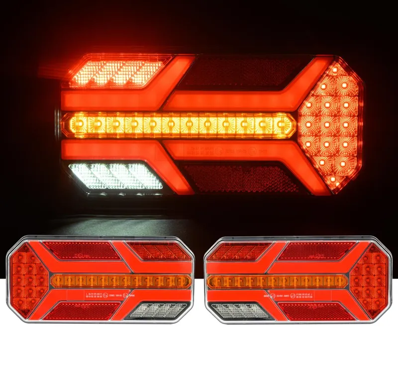 Комплект LED Диодни Стопове, Динамичен Мигач, 7 Функции, 12/24V - 0