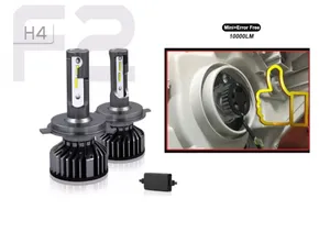 Комплект Умалени Мини LED Крушки H4 12V 24V 72W 10000lm За Фарове Can Bus без Грешки къси/дълги