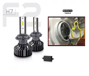 Комплект Умалени Мини LED Крушки H7 12V 24V 72W 10000lm За Фарове Can Bus без Грешки