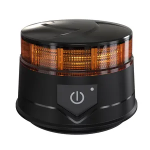 14W LED Безжична Диодна Въртяща се Сигнална Аварийна Лампа Маяк Буркан с Магнит и Вендуза за Пътна Помощ Платформа и др.12V - 24V