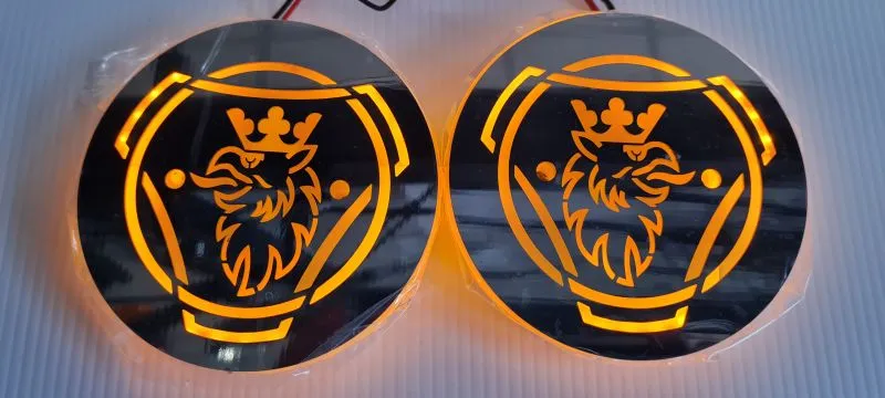 Комплект от 2бр Светодиодни LED Лед Габарити Обеци 24V оранжево-червено SCA - 0