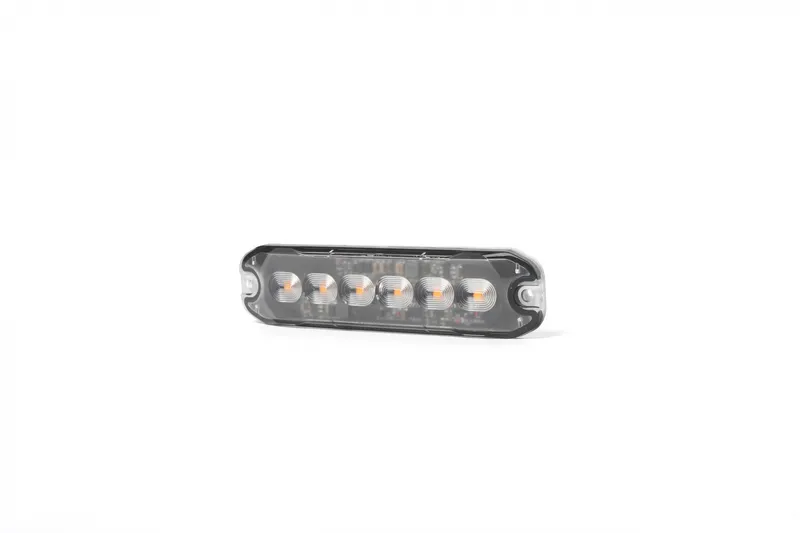 6 LED Жълта Аварийна Лампа Блиц Светлина Мигаща За Пътна Помощ Платформа и др. 10W с 8 режима 8х3 cm. 12-24V - 0