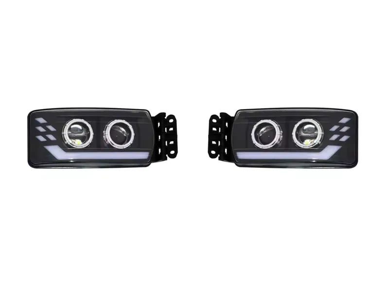Комплект LED Фарове за IVECO STRALIS 24V – DRL, Startup Effect, Лупи, OEM 5801571745 / 5801571746 - 0