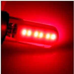 LED Лед Диодни Крушки За Габарит, Т10 W5W, COB 12-Core, 12V, Червена, Canbus - Error free , Без грешки