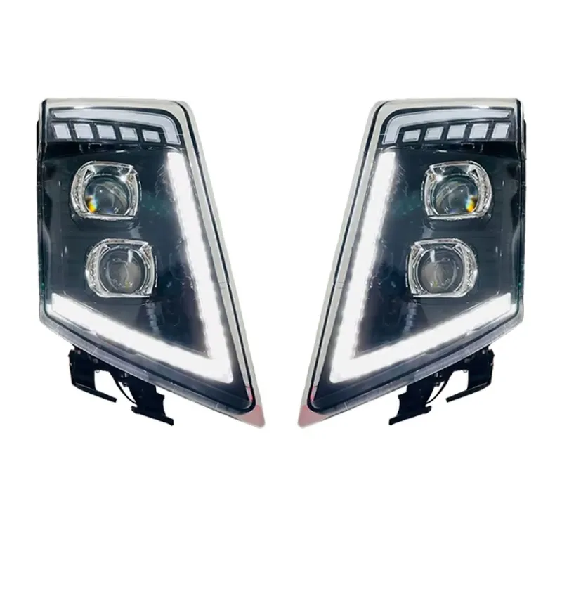Комплект LED Фарове с DRL дневна светлина къси-дълги, мигач за камион Volvo FH13 FH16 FM460 FH500 - 24V - 0