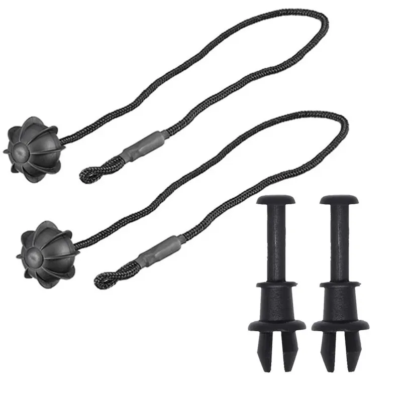 Комплект 2 бр. OEM Щипки / Пинове с Въже за кора на багажник - AUDI, SEAT, SKODA, VW - 0