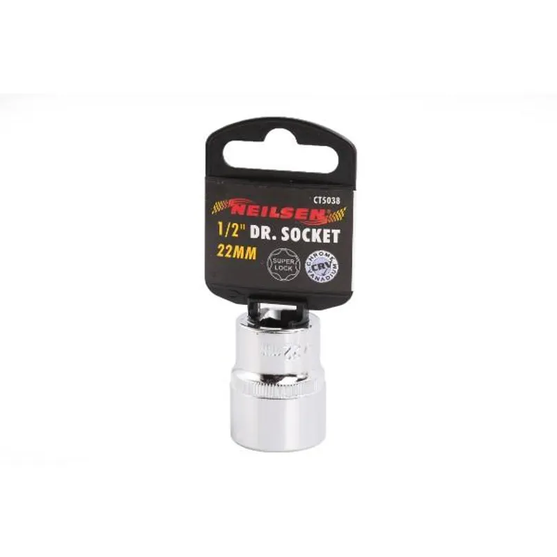 22мм - Вложка Хром Ванадий Super Lock за 1/2 глава - Neilsen Tools - 0
