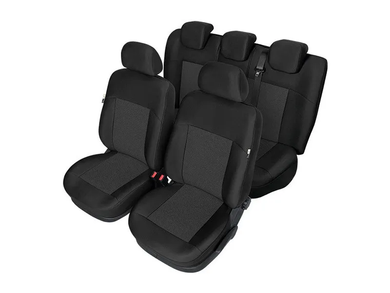 Пълен Комплект Тапицерия Kegel за предни+задни седалки на Volkswagen Passat B7 2010-2014 Черна Текстил - 0