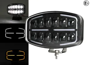 LED Халоген Фар DRL бяла/жълта светлина - 12-24V за джип, камион, агротехника и др.