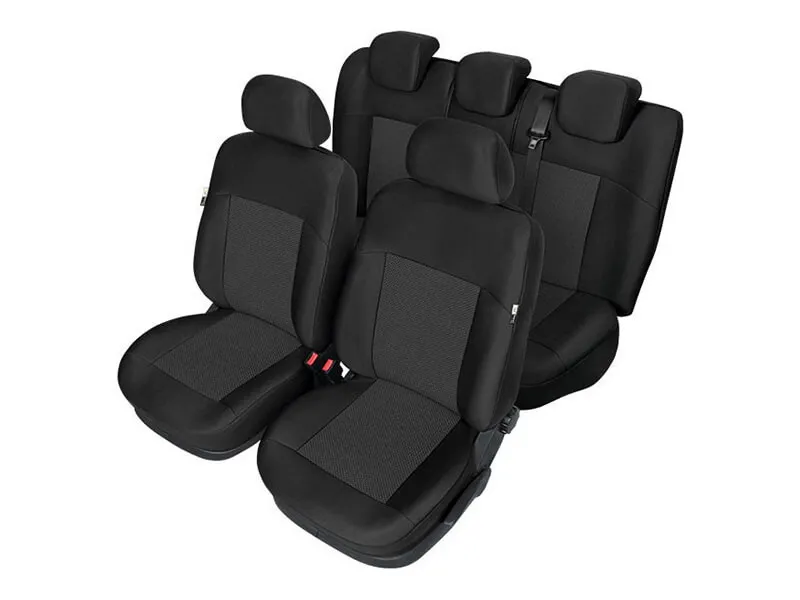 Пълен Комплект Тапицерия Kegel за предни+задни седалки на Volkswagen Golf 7 VII 2012-2019 Черна Текстил - 0