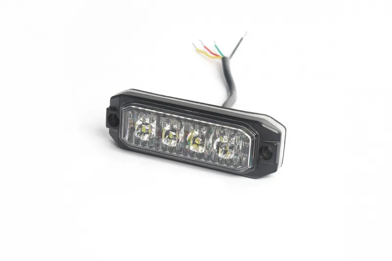 4 LED ЛЕД Жълта Аварийна Сигнална Лампа Блиц Светлина Мигаща За Пътна Помощ Платформа и др. 12-24V - 0